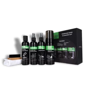 All in One Custom Shoe Cleaning Kit Natural Ingredients Foam Shoe Cleaner Brush Leather Conditioner for Removing Shoe Stains