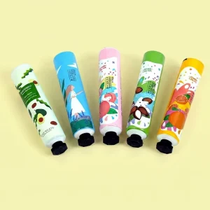 Aluminum plastic Cosmetic Squeeze Tubes Empty Custom Size Screw Cap UV Printing for Hand Cream Custom Packaging