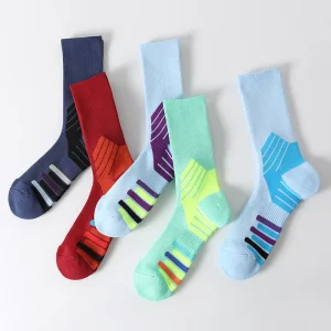 American Professional Sports Basketball Socks for Men Women Teens Long Tube Sweat Absorbing Deodorant Thickened Towel Bottom