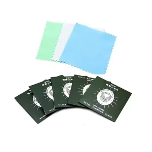 Anti Oxidation Fabric Suede Cleaner Silver Polishing Cloths with Paper Envelope Color Mixed Jewelry Cleaners and Polish