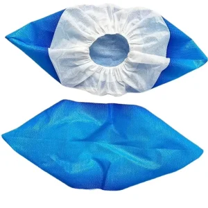 Anti Slip Disposable Semi laminated Shoe Covers Waterproof Breathable Booties For Food Factory & Laboratory In Stock