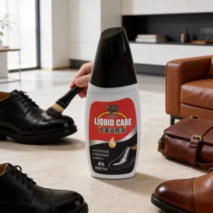 Anti Slip Groove Cap 75Ml Black Bull Leather Nourishing Liquid Easy Opening for Elderly Users