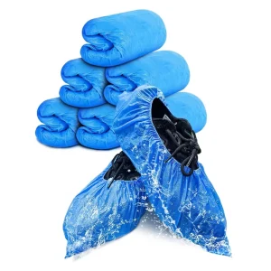 Anti-slip Boot Covers Hygiene Surgical Slippers Plastic Overshoes Disposable Shoe Covers Blue