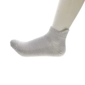 Anti-static Bamboo Silver Fiber Antibacterial Socks Breathable Earthing Grounding Short Sock Pair