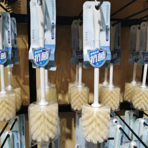 Antibacterial Cup Brush with Flexible Bristles Long Handle Sponge Design Easy Hang for Kitchen Household Cleaning