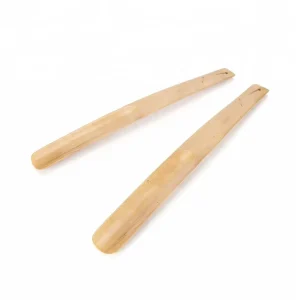 Assessed Supplier High Quality Wooden Handled Shoe Horn 38CM Luxury Extra Long With Logo Promotional Comfortable