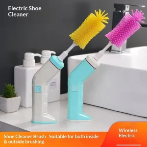 Automatic PP Electric Cleaning Brush with Plastic Handle and Soft Bristles for Kitchen Bathroom Shoe Polishing