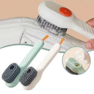 Automatic Soap Liquid Adding Shoe Brush Soft Bristled Shoe Brush Clothes Cleaning Brush