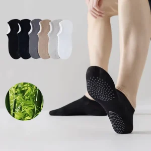 Autumn Casual Anti-Bacterial Deodorant Low Cut Custom Organic Bamboo Business Socks with Black Box Logo Seamless Socks