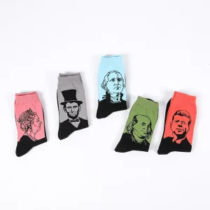 Autumn Cotton Medium Thick Cartoon Characters Head Sweat-absorbent Deodorant Socks Women