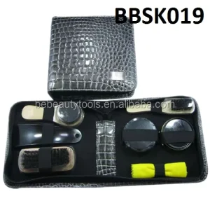 BE BEAUTY Compacted Grooming Shoe Polish Care Tools Kit Premium Black Leather Box Real Leather Suede Material Shoes Repair Kits