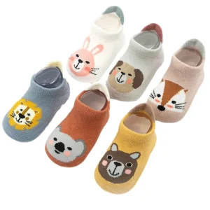 Baby Autumn and Winter Cartoon Floor Socks Point Glue Thick Bottom Non slip Socks Absorb Sweat Deodorant Children’s Socks