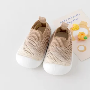 Baby Boy Girl Non Skid Indoor Infant Walking Shoes Breathable Elastic Sock Shoes with Memory Sole Protect Toes Outdoor Sneakers