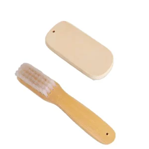 Bamboo Vintage Manual Shoe Brush Wooden Nylon Bristle Eco-Friendly Durable Non-shedding Multifunctional Cleaning Brush