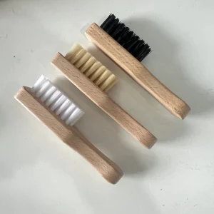 Beech Wood Shoe Cleaning Brush Medium Stiffness Sneaker Brush