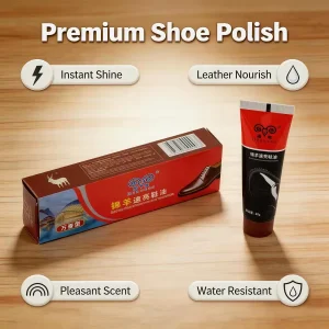 Black Leather Exclusive 30G Instant Shine Shoe Polish Match All Black Dress Shoes