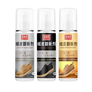 Black Suede Leather Shoe Polish Spray, Nubuck & Suede Color Restorer