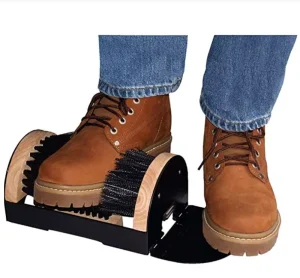 Boot Scraper Brush Folding Boot Cleaner Scrubber with Folding Side Flaps Wide Boot Scrubber No Mounting Required