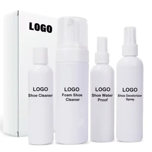 Brand Customizable Shoe Cleaner Foam and Deodorant Spray Set for Leather and Sneaker Shoe Cleaning Kit