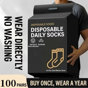 Breathable Antibacterial Deodorant Quick Dry Wash-free Portable Travel Disposable Socks