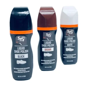 Brown Black Color Liquid Shoe Leather Polish with Sponge Applicator