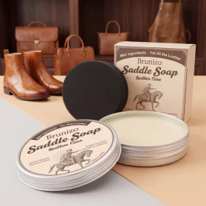Brunizo Leather Care Soap Universal Cleaning Conditioning Bar for Saddle Goods Bags & Shoes Everyday Maintenance