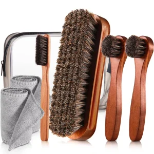 Brush Kit Polish Dauber Applicators Cleaning Leather Shoes Boots Care Brushes