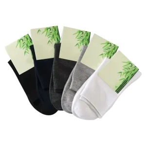 Business Adult Style Solid Color Bamboo Fiber Deodorant Mid tube Socks Soft for Men Women Dress Sock Style for Autumn
