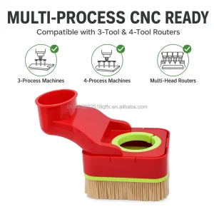 CNC Spindle Dust Shoe 70/75/80/85/90/100/125mm Free Fall Protect Brush Nylon Vacuum Cnc Router Machine Parts
