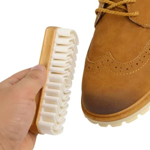 Car Cleaning Scrubber Brush Care Shoe Brush Natural Suede Shoe Cleaner Wood Handle Nubuck Suede Brush for Shoes