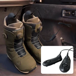 Car Powered Portable Shoe Dryer with PTC Heating CE Certified Eco Friendly Compact Boot Warmer for Car Trunk Use