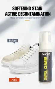 Care Guys 150ml Foam Sneaker Cleaning Kit Nylon Canvas Shoe Cleaner with Brush and Cloth