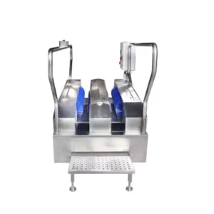 Clean Shoe Station Compact Walk Through Dual Boot Scrubber with Cleaning Brush