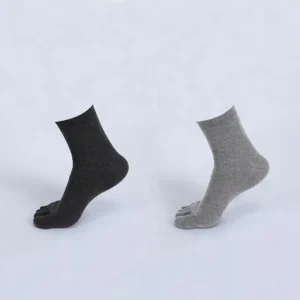 Comfortable Silver Anti microbial Deodorant Cotton Toes Socks for Men