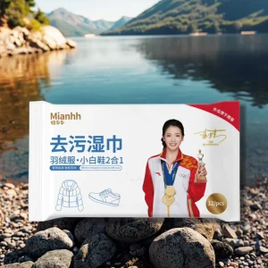 Compact Portable Eco Friendly Wipes No Wash Cleaner for White Shoes & Down Jackets (White Shoe Miracle Wipe)