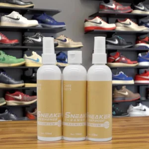 Complete 4 Piece Eco friendly Sneaker Cleaning and Care Kit with Foam Brush Deodorizer Waterproof Customized Private Logo