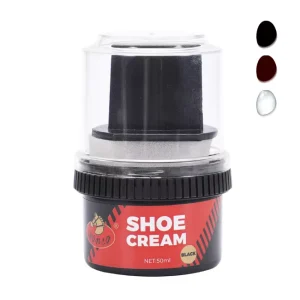 Cream Women’s Shoe Polish Custom 50ML 2 in 1 Sponge Brush Applicator Wax Leather Waterproof Stain Resistant All Seasons Care