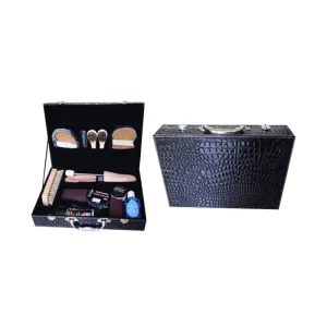 Crocodile Embossed Patent Leather Pack Shoe Shine Kit Leather Repair Kit