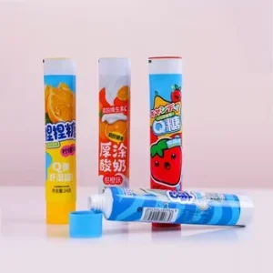 Custom 18g Aluminum Plastic Slanted Tubes Screw Cap Spiral Screw Design for Jams Toothpaste Candies Other Food Grade Products