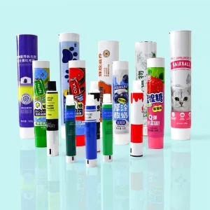Custom Aluminum plastic Eco friendly Cylinder Bubble Gum Packaging Tube Screw Cap UV Printed Custom Logo Graphic Design
