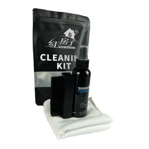 Custom Bag Package Sneaker Cleaner Kit White Sport Shoes Cleaning Liquid Set with Brush Towel