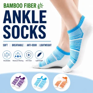 Custom Bamboo Fiber Ankle Socks Breathable Anti Odor Moisture Wicking No Show Sports Socks for Men Women
