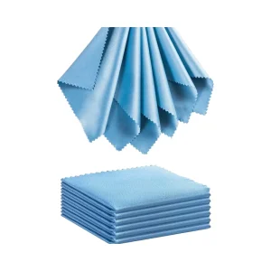 Custom Blue Microfiber Lens Cleaning Cloth for Sunglasses Jewelry Cameras and Screens Lint Free Eyeglasses Care Product