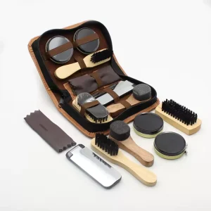 Custom Design Men’s Professional Shoe Care Kit Shoe Shine Kit Box Shoe Polish Set