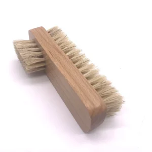 Custom Double-sided Wooden Handle Pig Hair Multi-Use Shoe Cleaning Brush