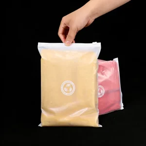 Custom EN13432 Certified 100% Biodegradable Zipper Bag Compostable Frosted Ziplock Bag for Clothing Packaging
