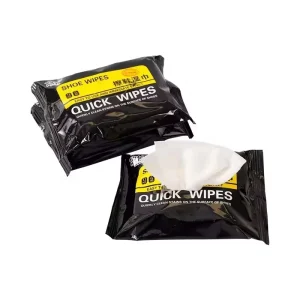 Custom Eco Friendly Disposable Shoe Polishing Wet Wipes Non Woven Unscented Cleaning Wipes for Sneaker Care Removes Dirt