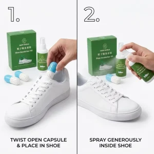 Custom Eco-Friendly Sneaker Deodorizer Kit Capsules & Deodorant Spray for Effective Shoe Odor Control