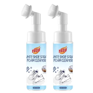 Custom Eco-Friendly White Footwear Maintenance Foam Shoe Stain Remover with Brush for Sneaker Sport Shoes Apparel Use