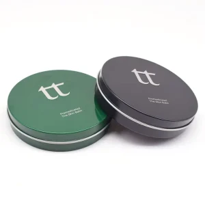 Custom Embossed Logo Small Size Cosmetic Tin Containers Jar Balm Mint Candy Pill Gift Tin Box Custom Tin Round Metal Box
